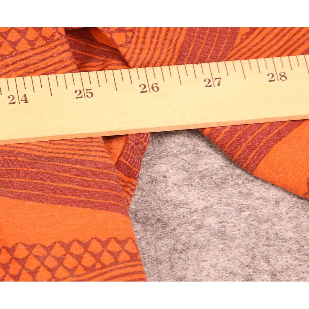 He'olu Lifestyle Collections Mens 3XL Orange Geometric Tribal Button Down Shirt - Picture 5 of 7